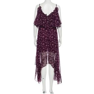 MISA -Floral Print Midi Length Dress